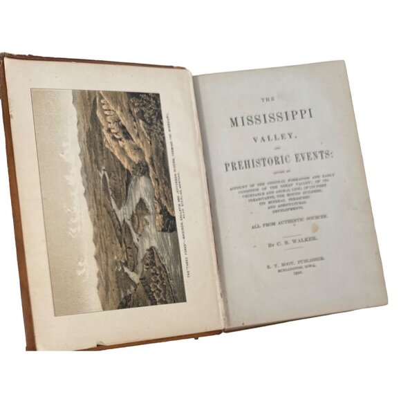 C B Walker The Mississippi Valley Prehistoric Events 1880 R T Root HC Antique - Picture 6 of 15